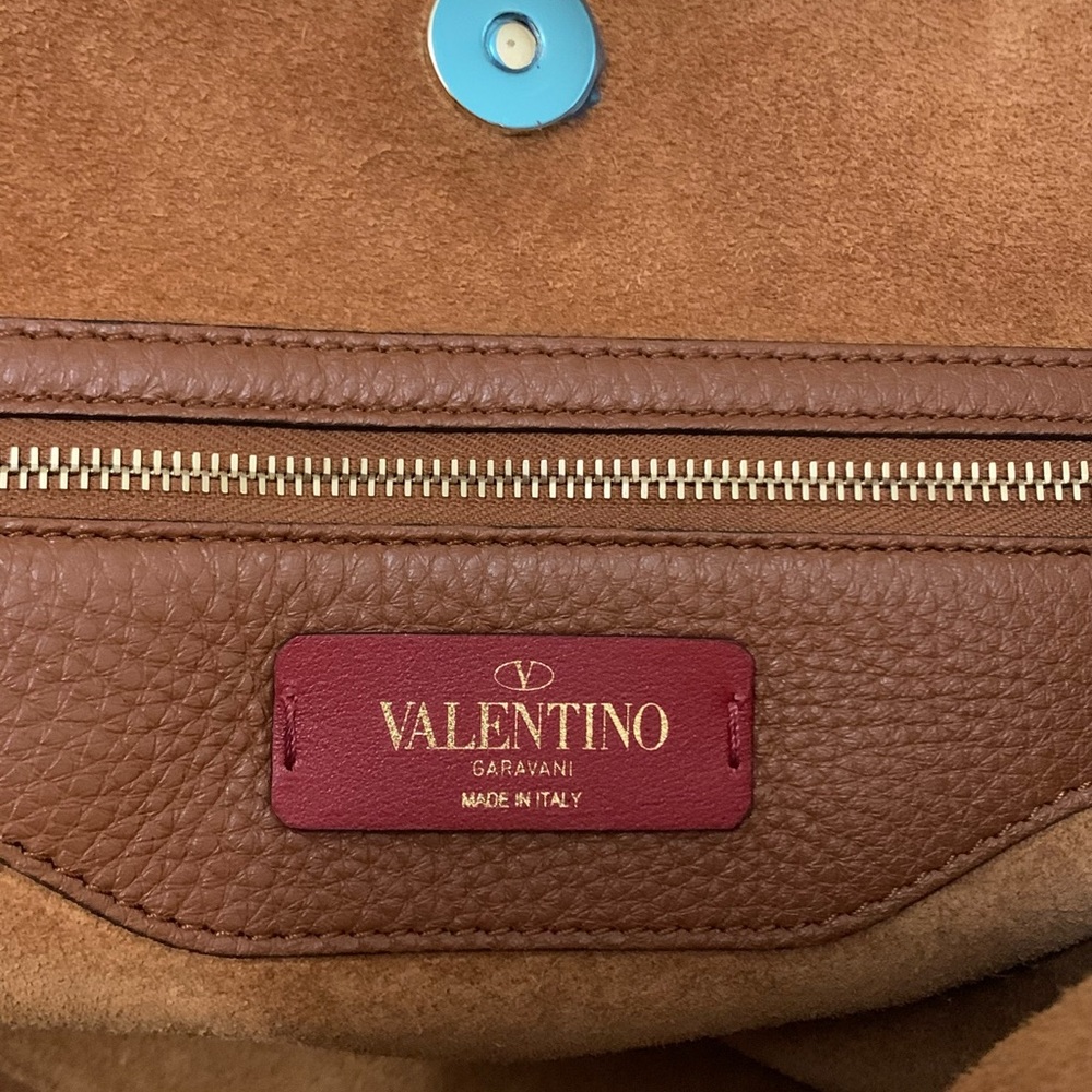 Valentino Vitello Rockstud Brown Tote - Picture 10 of 10
